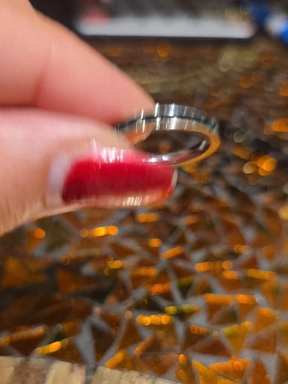 Source Unknown Emerald-Green Pavé Band Ring